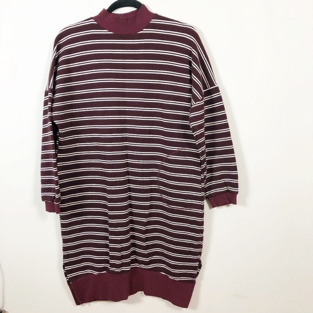 Burgundy striped sweater